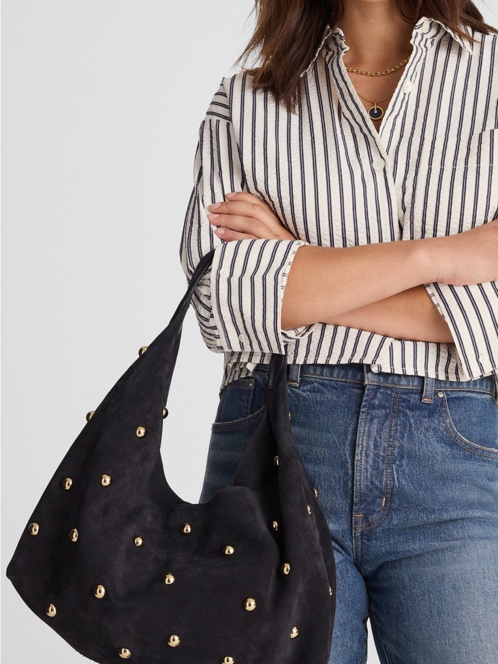 NWT Madewell
The Mylie Shoulder Bag in Juniper Berry
Studded Suede - Picture 4 of 7